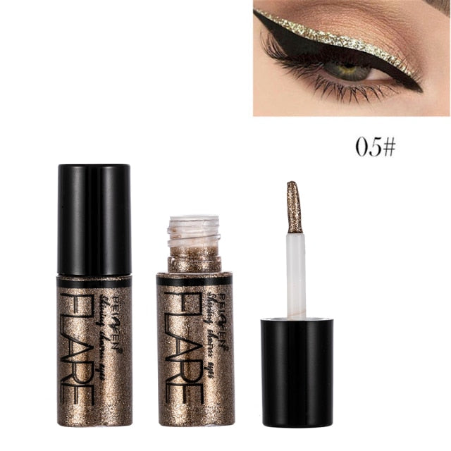 Metacnbeauty Sample 5 Color Metallic Shiny Glitter Liquid Eyeliner