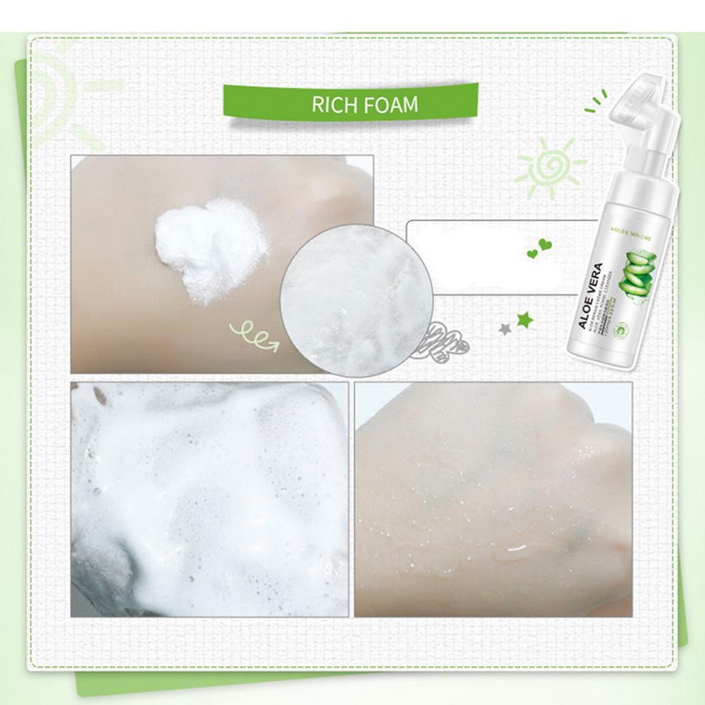 Metacnbeauty Sample Aloe Cleanser foam Anti Aging Natural Gel Daily Face Wash Exfoliating Deep Cleansing Hydration Blackheads Skin Care
