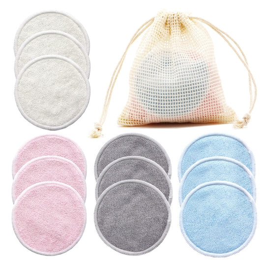 Metacnbeauty Sample Reusable Bamboo Makeup Remover Pads 12pcs/Pack