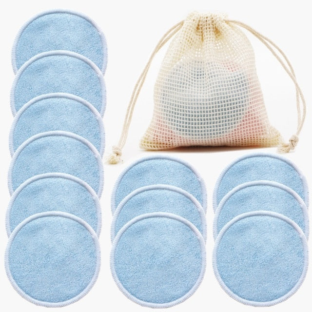 Metacnbeauty Sample Reusable Bamboo Makeup Remover Pads 12pcs/Pack