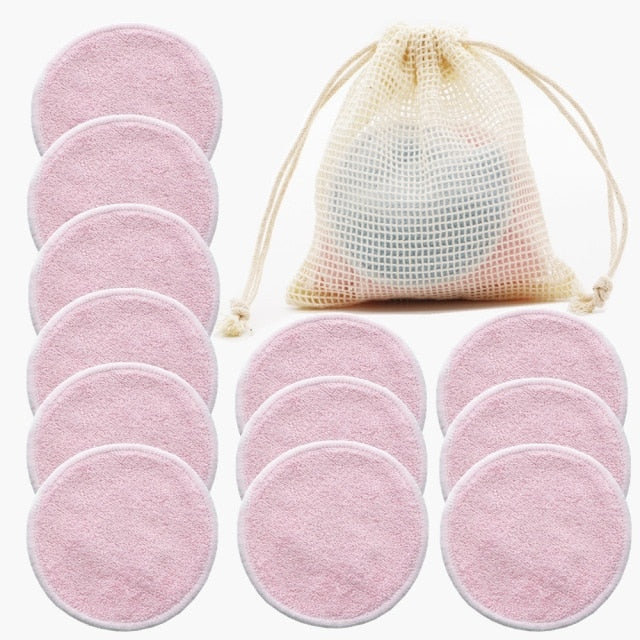 Metacnbeauty Sample Reusable Bamboo Makeup Remover Pads 12pcs/Pack
