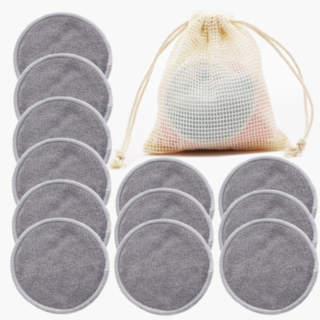 Metacnbeauty Sample Reusable Bamboo Makeup Remover Pads 12pcs/Pack