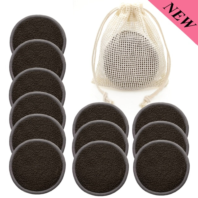 Metacnbeauty Sample Reusable Bamboo Makeup Remover Pads 12pcs/Pack