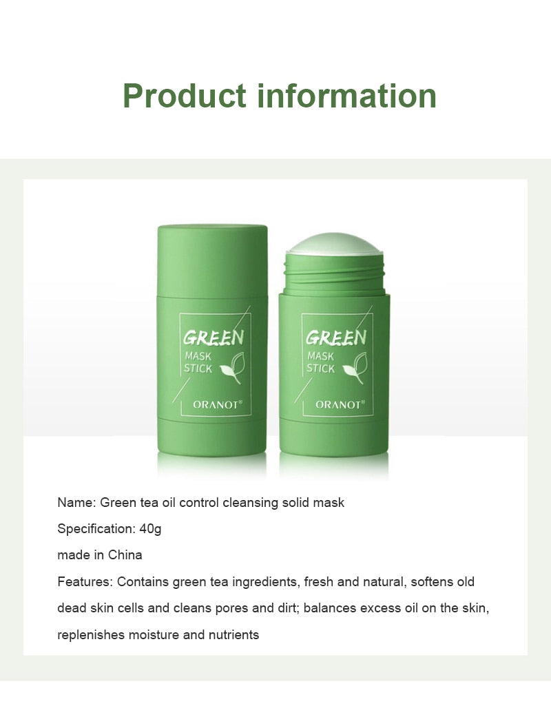 Metacnbeauty Sample Green Tea Mask Solid Face Mask Stick