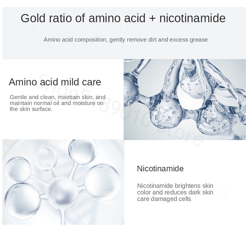 Metacnbeauty Sample Amino Acid Cleansing Mousse Moisturizing Oil Control Deep Cleaning Facial Cleanser Foam Brighten Skin