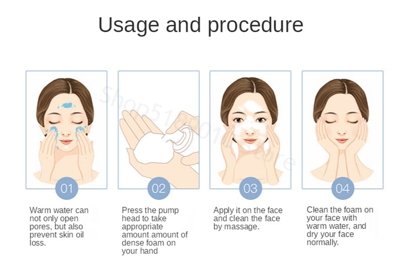 Metacnbeauty Sample Amino Acid Cleansing Mousse Moisturizing Oil Control Deep Cleaning Facial Cleanser Foam Brighten Skin