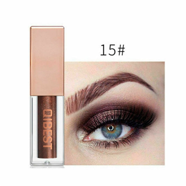 Metacnbeauty Sample 15 Colors Glitter Liquid Eyeshadow Waterproof Lasting Shimmer Metallic