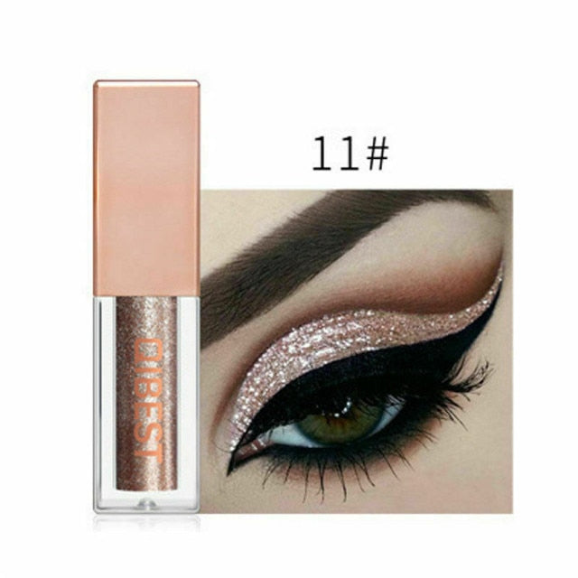 Metacnbeauty Sample 15 Colors Glitter Liquid Eyeshadow Waterproof Lasting Shimmer Metallic