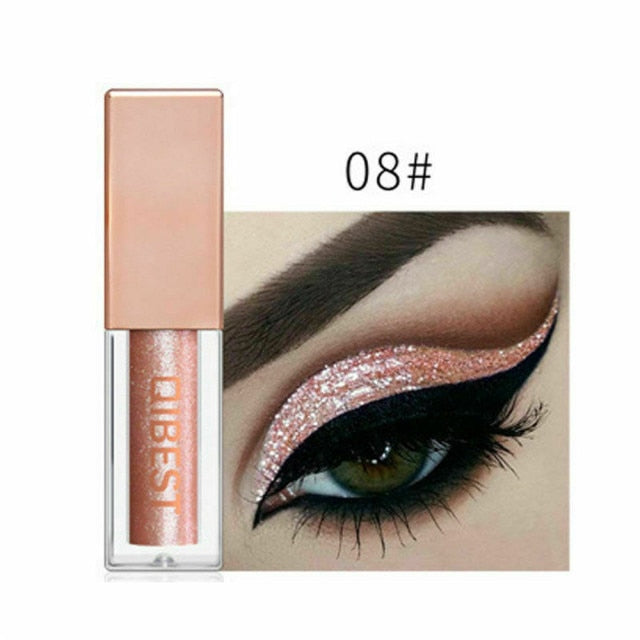 Metacnbeauty Sample 15 Colors Glitter Liquid Eyeshadow Waterproof Lasting Shimmer Metallic