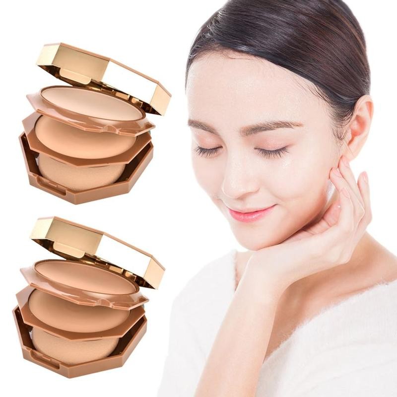 Metacnbeauty Sample Natural Full Coverage 3 Layers Loose Face Powder Long Lasting Waterproof