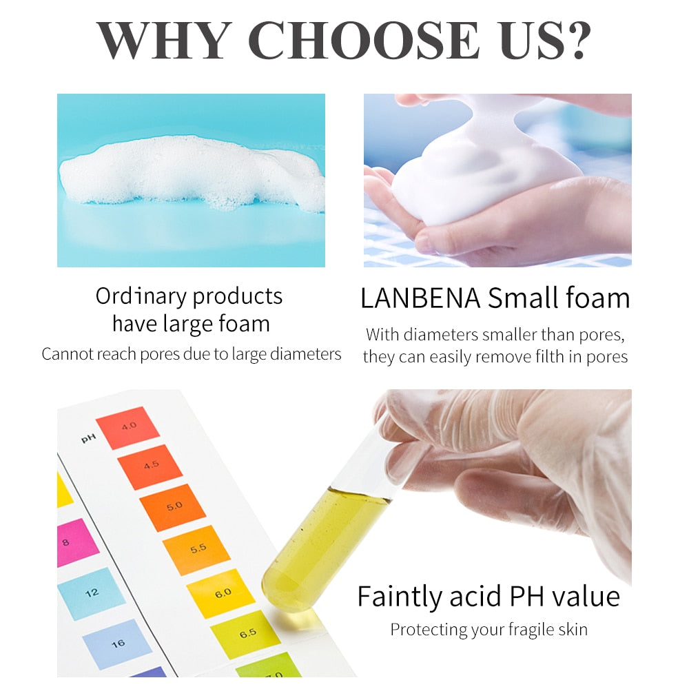 Metacnbeauty Sample Facial Cleanser Face Wash Foam Face Cleansing Face Scrub Moisturizing Deep Cleansing Oil Control Shrink Pore