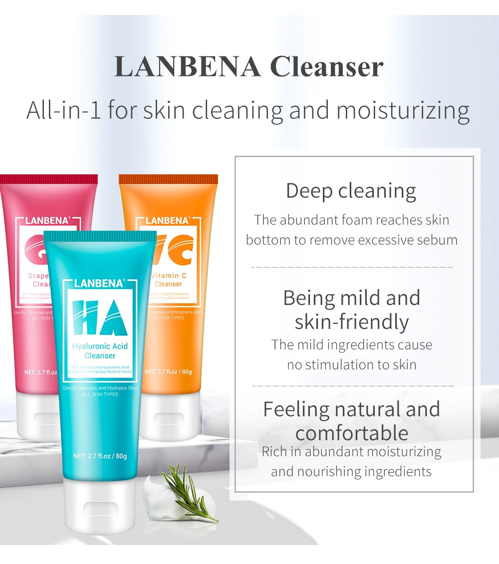 Metacnbeauty Sample Facial Cleanser Face Wash Foam Face Cleansing Face Scrub Moisturizing Deep Cleansing Oil Control Shrink Pore