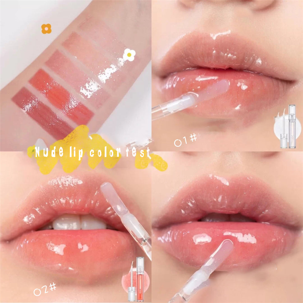 Metacnbeauty Sample Lip Care With Wet Gloss Crystal Jelly Lip Gloss Shiny Clear Mirror and Moisturizing