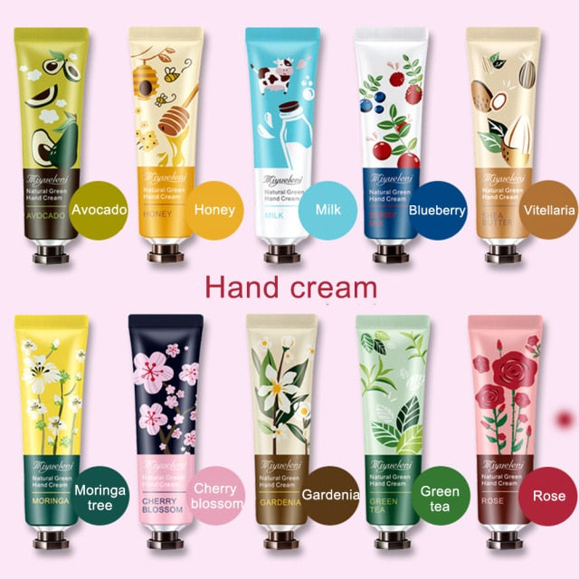 Metacnbeauty Sample 10PCS 10flavors 300ml Winter Hand Cream Fruit Flower