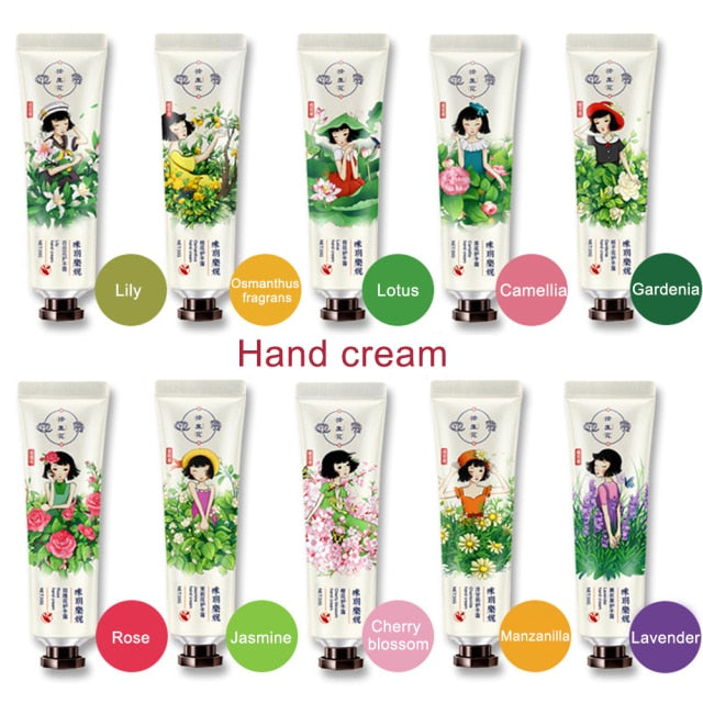 Metacnbeauty Sample 10PCS 10flavors 300ml Winter Hand Cream Fruit Flower