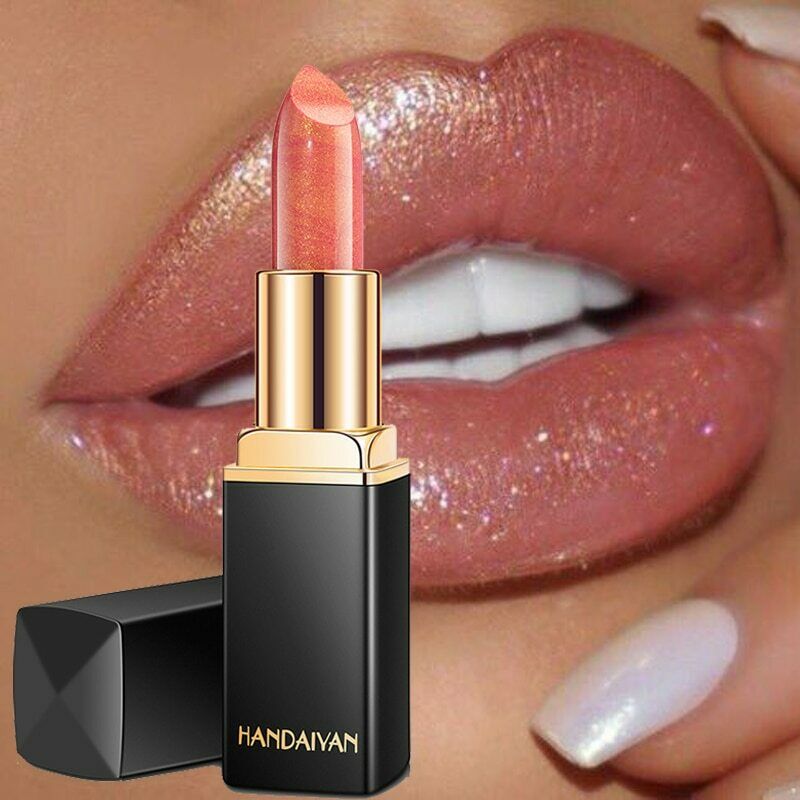 Metacnbeauty Sample  Waterproof Nude Glitter Lipstick  Long Lasting Velvet Red Mermaid Sexy Shimmer