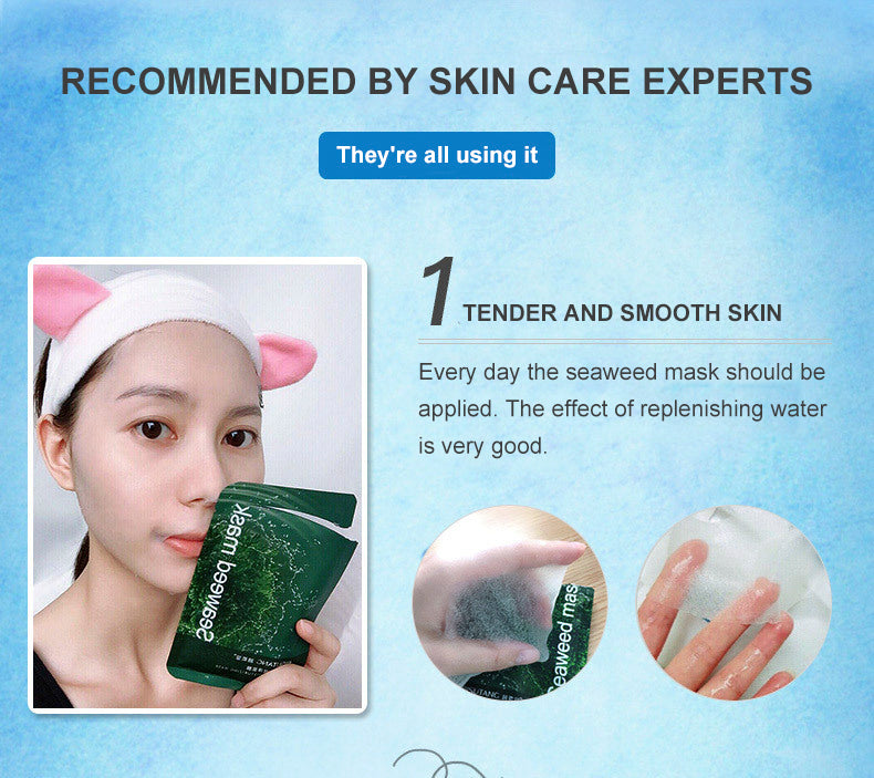 Metacnbeauty Sample 10 Pieces Seaweed Moisturizing Silk Facial Masks