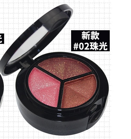 Metacnbeauty Sample 3 Colors Shimmer Glitter Eye Shadow Palette