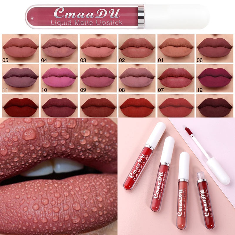 Metacnbeauty Sample Sexy Red Matte Velvet Lip Gloss  Nude Liquid Lipsticks Waterproof Long Lasting
