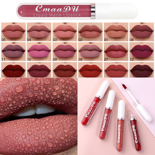 Metacnbeauty Sample Sexy Red Matte Velvet Lip Gloss  Nude Liquid Lipsticks Waterproof Long Lasting
