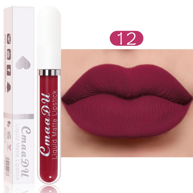 Metacnbeauty Sample Sexy Red Matte Velvet Lip Gloss  Nude Liquid Lipsticks Waterproof Long Lasting