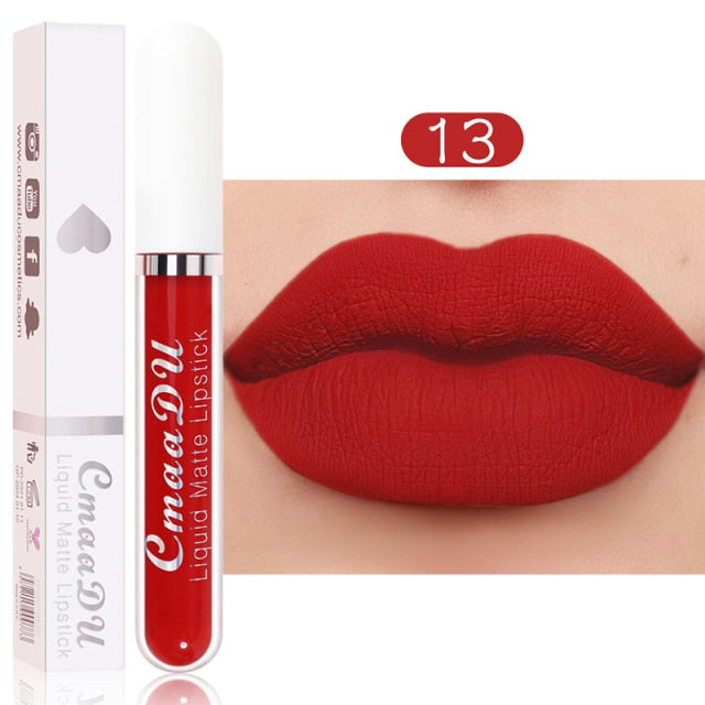 Metacnbeauty Sample Sexy Red Matte Velvet Lip Gloss  Nude Liquid Lipsticks Waterproof Long Lasting