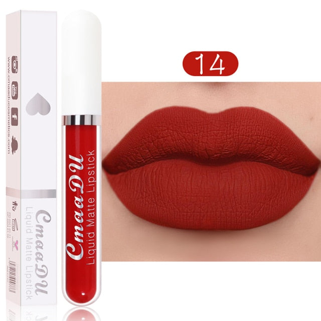 Metacnbeauty Sample Sexy Red Matte Velvet Lip Gloss  Nude Liquid Lipsticks Waterproof Long Lasting