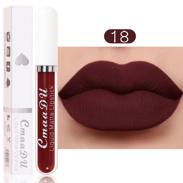 Metacnbeauty Sample Sexy Red Matte Velvet Lip Gloss  Nude Liquid Lipsticks Waterproof Long Lasting