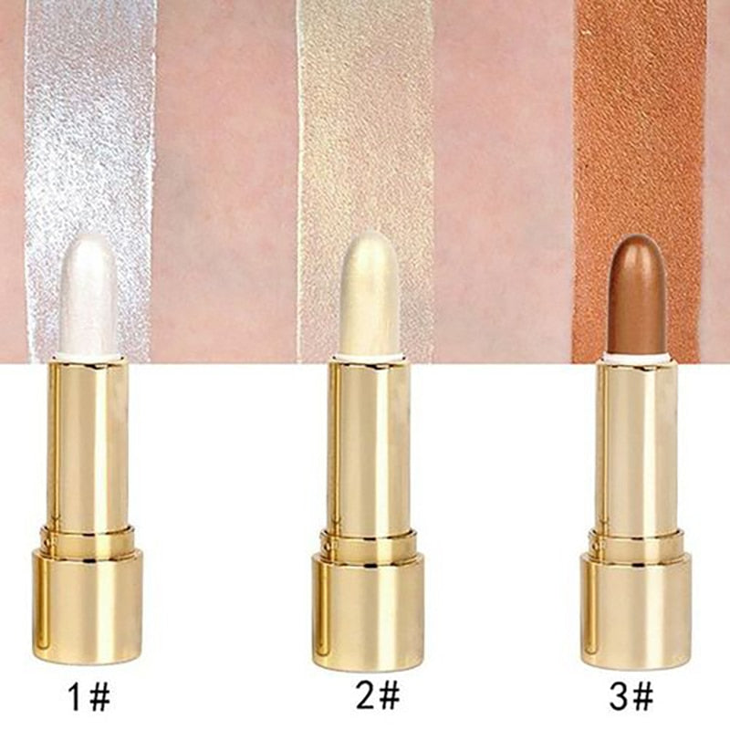Metacnbeauty Sample 3 Colors 3D Face Brighten Highlighter Bar