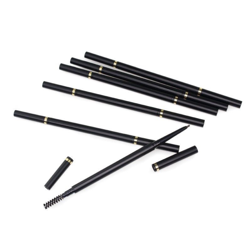 Private label automatic rotating double-ended thin eyebrow pencil 6PCS
