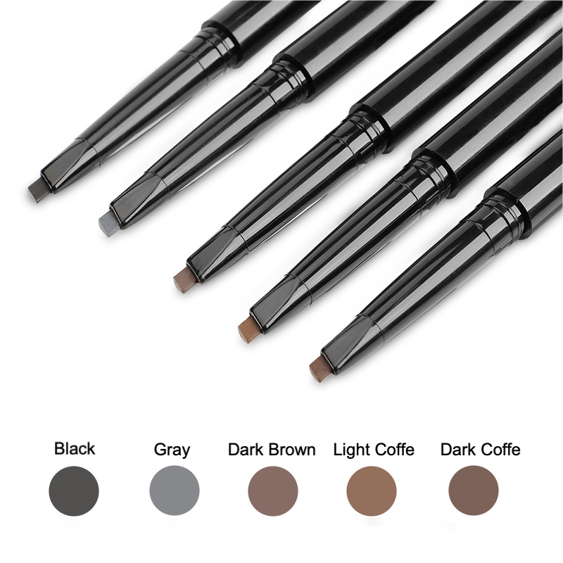 Private label 5-color rotating double-ended eyebrow pencil Color board