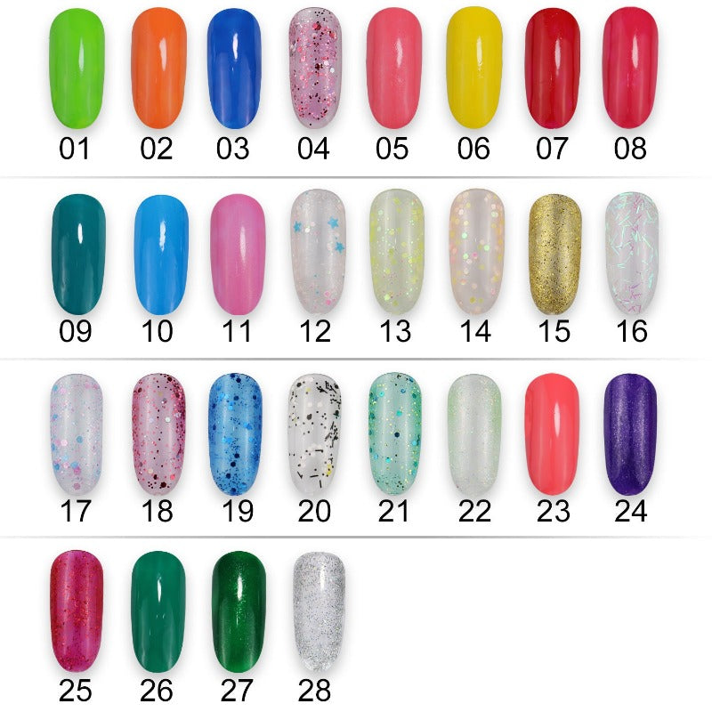 Private label water-based nail polish color board 01