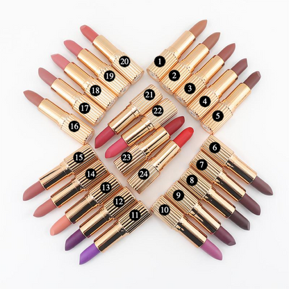 MetaCNBeauty Private Label Lipstick Golden Tube In 24 shades