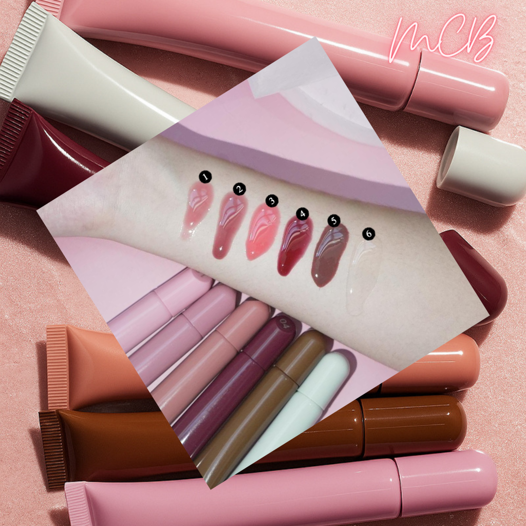 Private Label Natural Peptide Tinted Lip Oil Shade testing