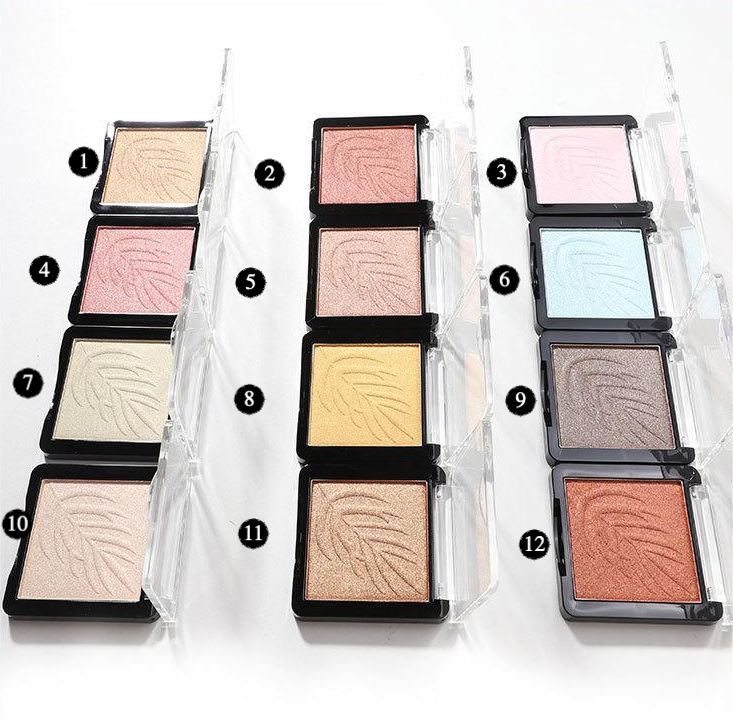 MetaCNBeauty Private Label Makeup Highlighter Palette Shades Swatch