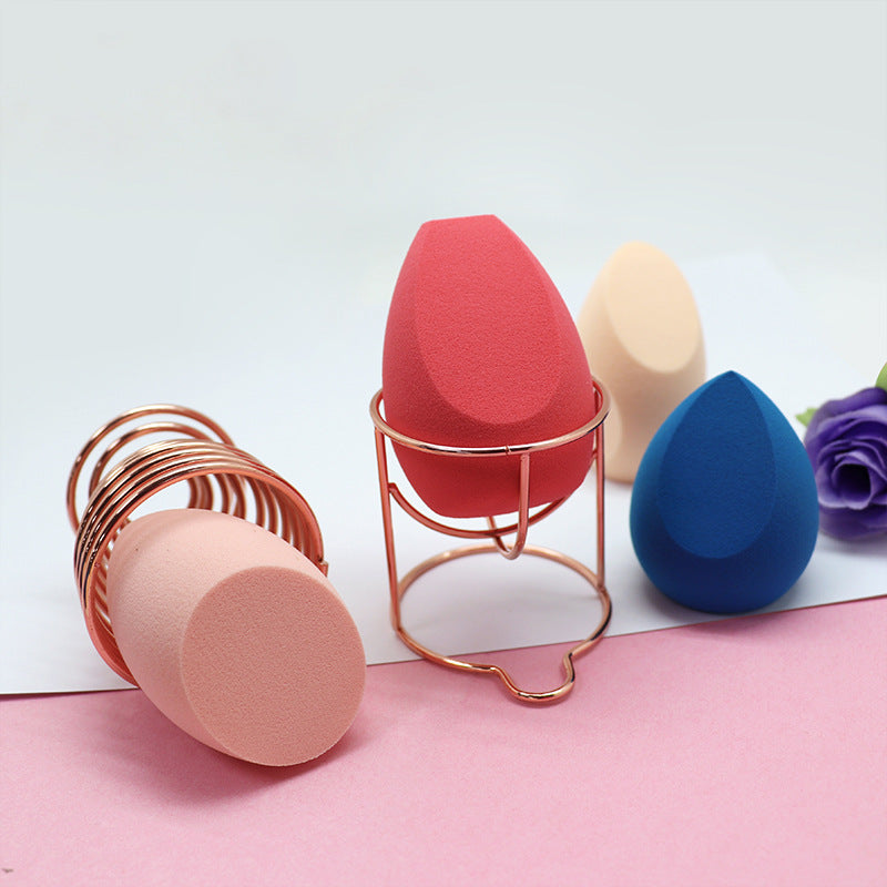 Private label Antibacterial wet and dry dual-use beauty blender with holder