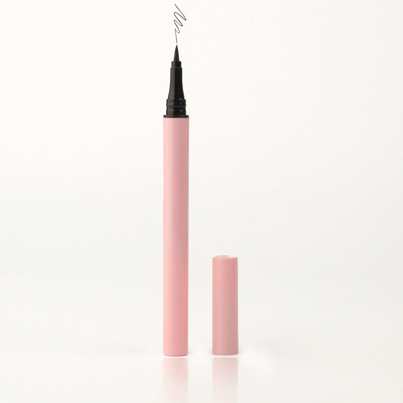 Private label waterproof liquid eyeliner in pink pen tube