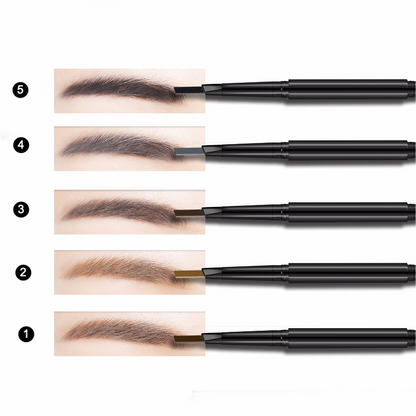 Private label 5-color rotating double-ended eyebrow pencil color board