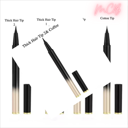 Private Label Nature Long-lasting, Waterproof  Smudge-proof Black Ultra-fine Liquid Eyeliner Thick Hair Tip & Coffee