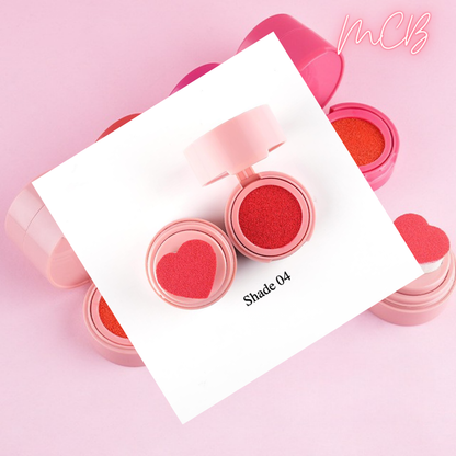 Private Label Organic Heart-shaped Stamp Cushion Blush Shade 04