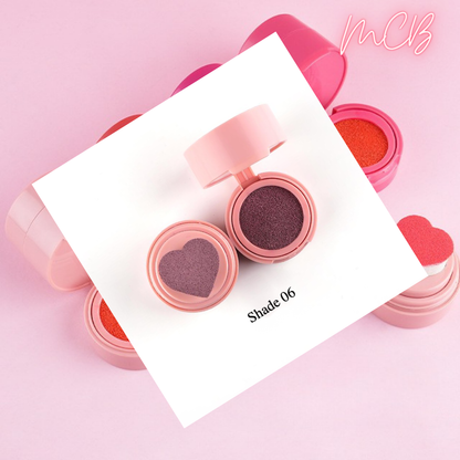 Private Label Organic Heart-shaped Stamp Cushion Blush Shade 06