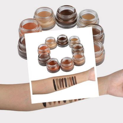 Private label 9 colors black cover eyebrow gel apply on hand