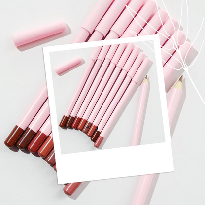 Private Label Lip Liner Pink Wood Tube