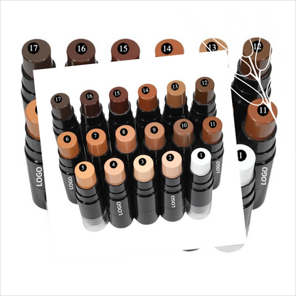 Private label cosmetics concealer stick 2 in 1 Shades chart