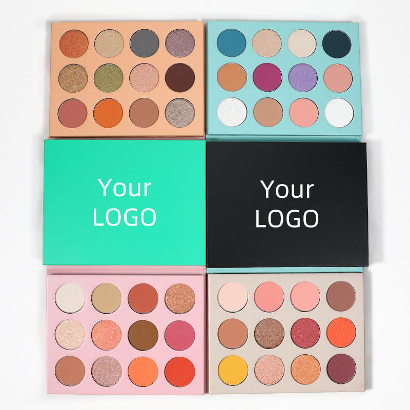 MetaCNBeauty Private Label Round Hole 12 Color Eye Shadow Palette