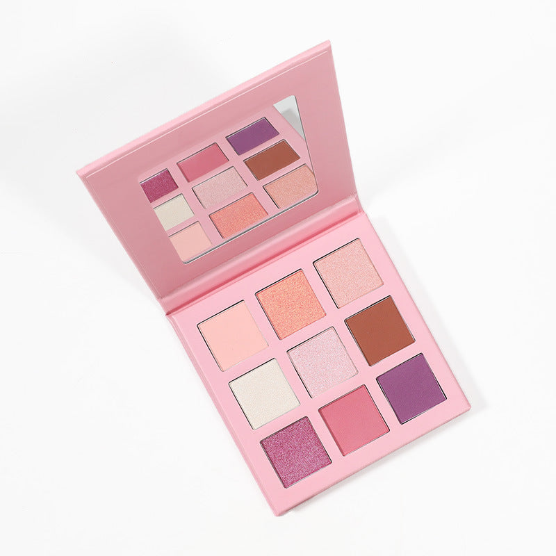 MetaCNBeauty Private Label 9-Color Eye Shadow Palette Pink Box