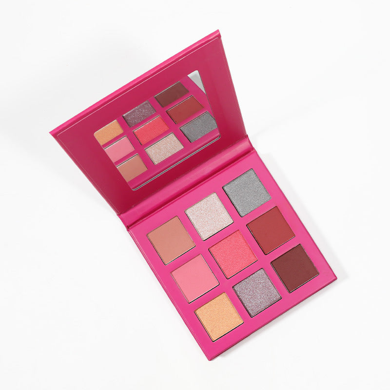 MetaCNBeauty Private Label 9-Color Eye Shadow Palette plum Red Box
