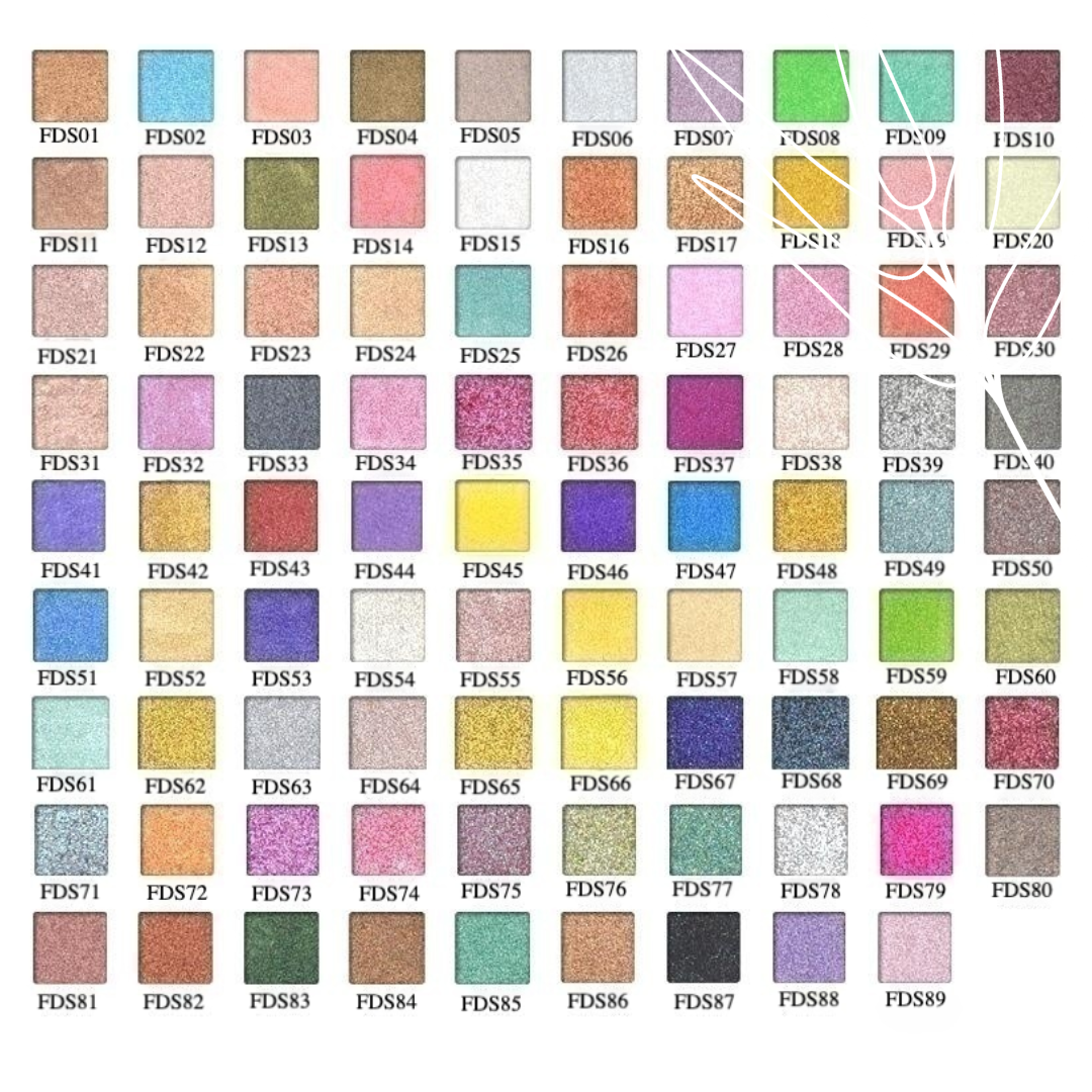 Private label eyeshadow shimmer available in 89 shades