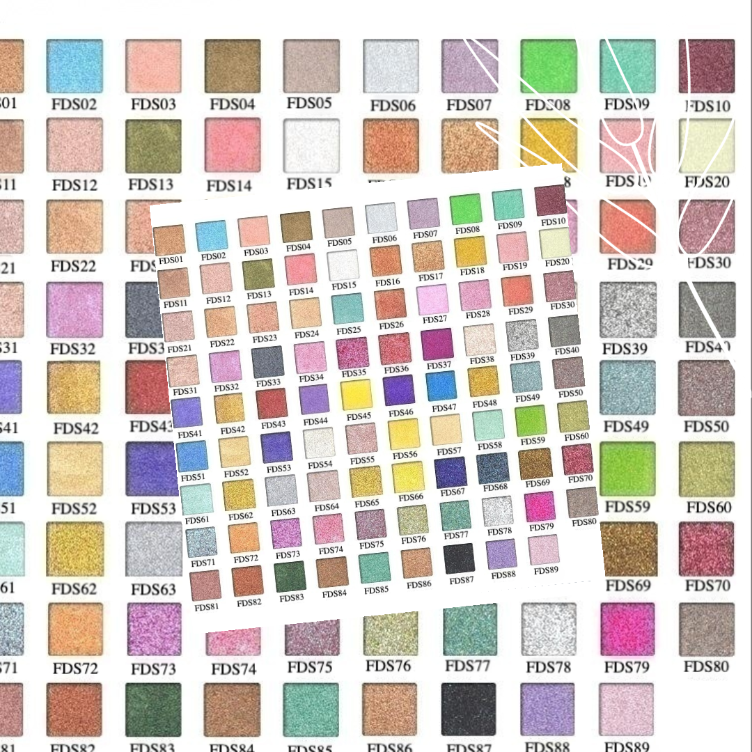 Private label eyeshadow shimmer available in 89 shades