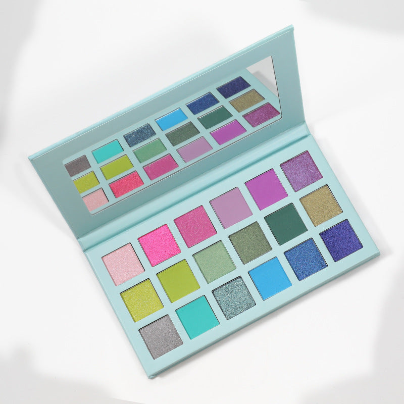 MetaCNBeauty Private Label 18-Color Eyeshadow Palette Blue Box